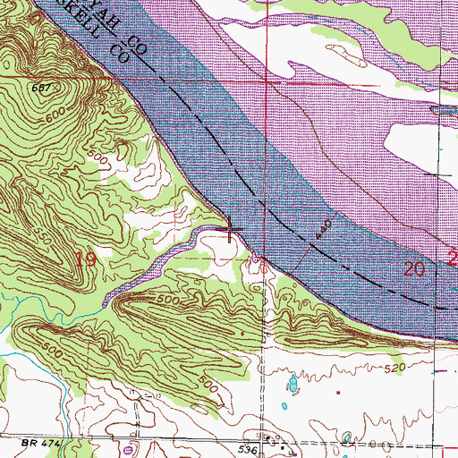Topographic Map of Brier Creek, OK