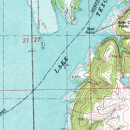Topographic Map of Brier Creek, OK