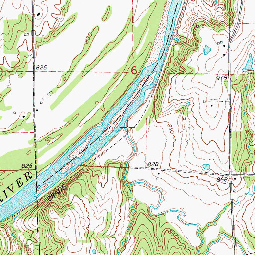 Topographic Map of Brush Creek, OK