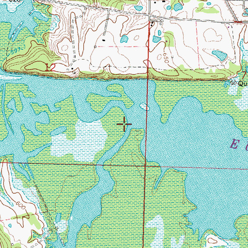 Topographic Map of Brushy Creek, OK