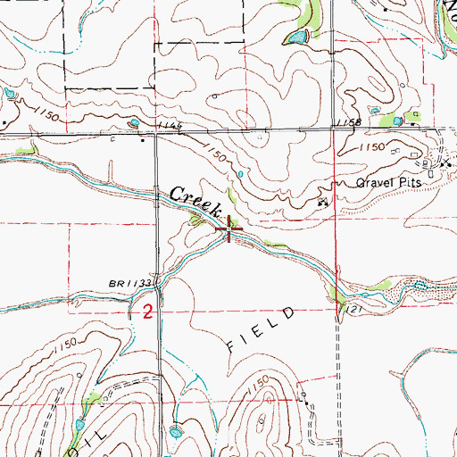 Topographic Map of Buffalo Creek, OK