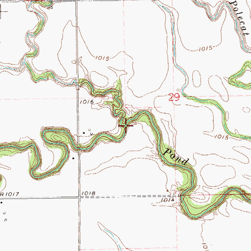 Topographic Map of Bullwacker Creek, OK