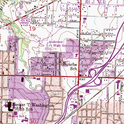 Topographic Map of Dual Langual Academy, OK