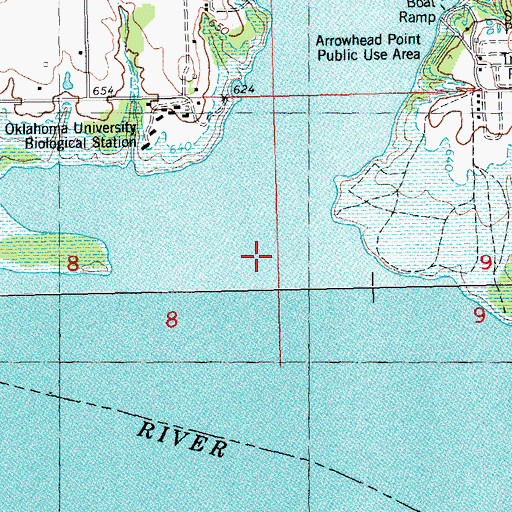 Topographic Map of Buncombe Creek, OK