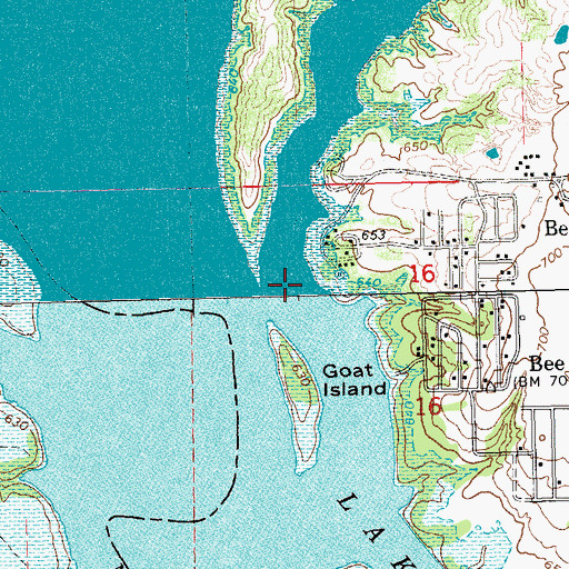 Topographic Map of Butcher Pen Creek, OK
