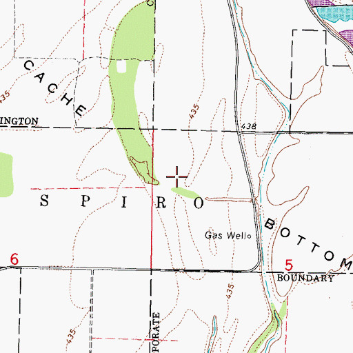 Topographic Map of Cache Bottom, OK