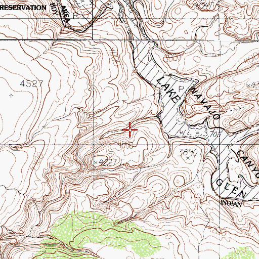 Topographic Map of Sand Wash, AZ