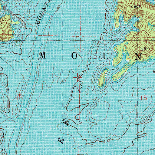 Topographic Map of Calahan Lake, OK