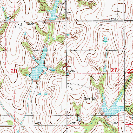 Topographic Map of Canyon View School, OK