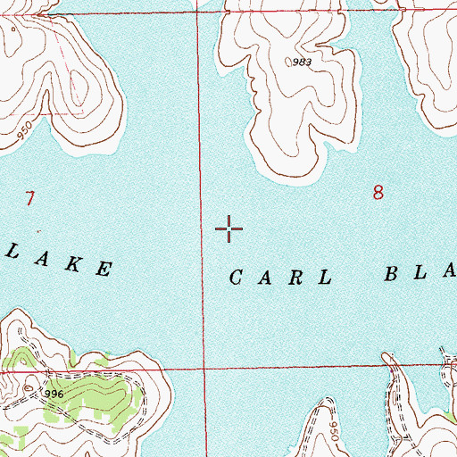 Topographic Map of Lake Carl Blackwell, OK