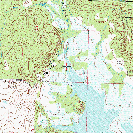 Topographic Map of Cat Creek, OK