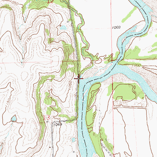 Topographic Map of Cat Creek, OK