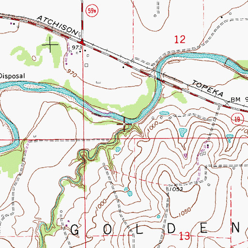 Topographic Map of Cavel Creek, OK
