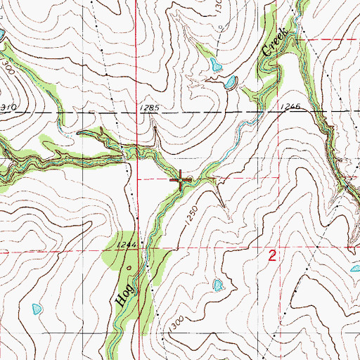 Topographic Map of Cedar Canyon, OK