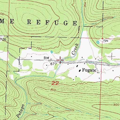Topographic Map of Cedar Hollow, OK