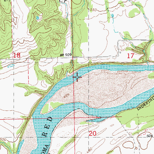 Topographic Map of Chico Creek, OK