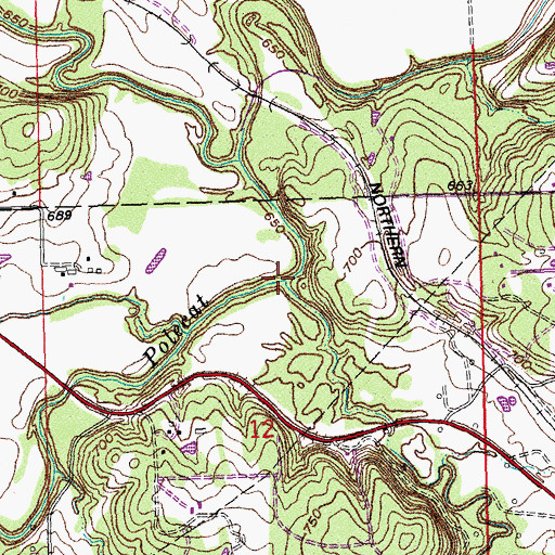 Topographic Map of Childres Creek, OK
