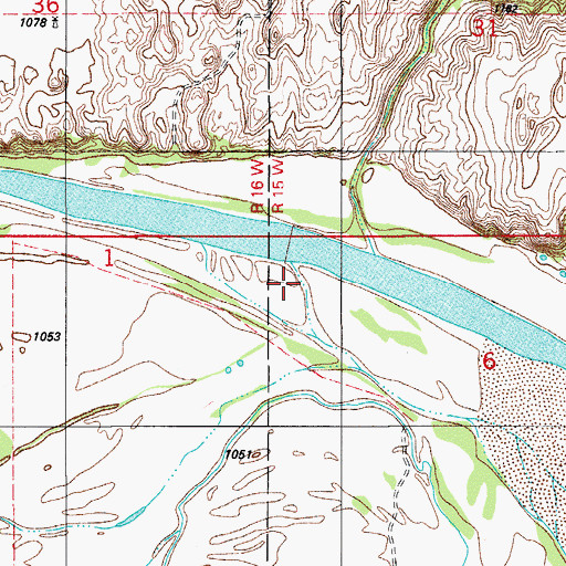 Topographic Map of China Creek, OK