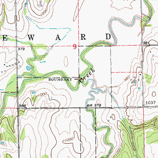 Topographic Map of Chisholm Creek, OK