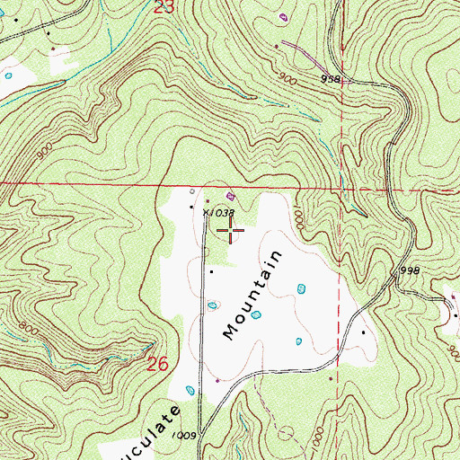 Topographic Map of Chuculate Mountain, OK