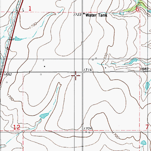 Topographic Map of Church of First Born, OK