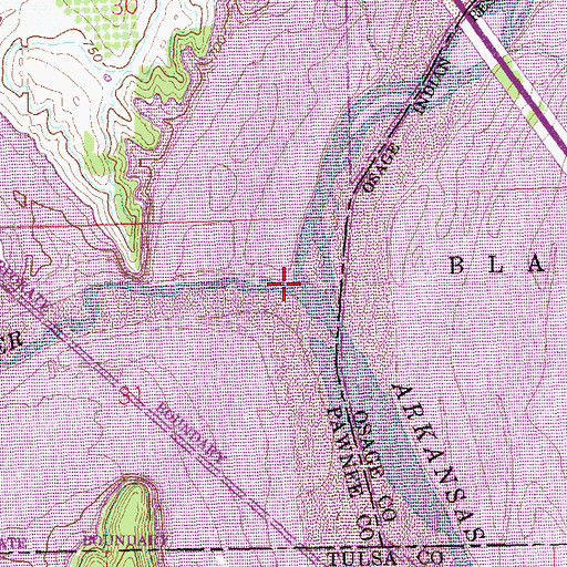 Topographic Map of Cimarron River, OK