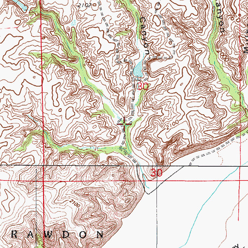 Topographic Map of Cinnamon Canyon, OK