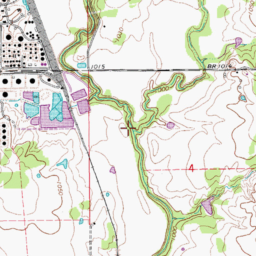 Topographic Map of Claridy Creek, OK