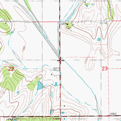 Topographic Map of Clear Creek, OK