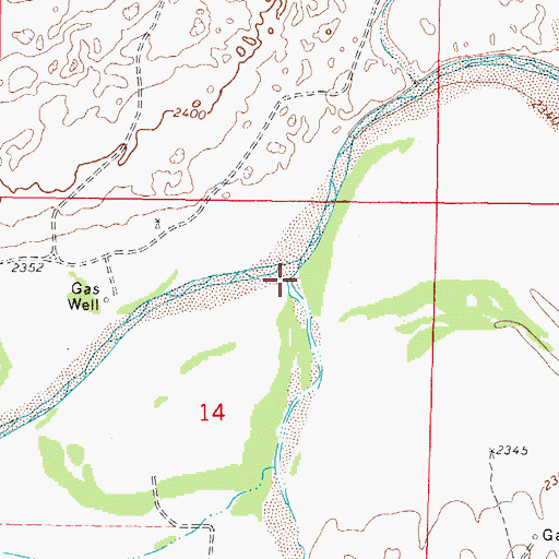 Topographic Map of Clear Creek, OK