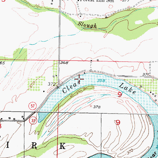 Topographic Map of Clear Lake, OK