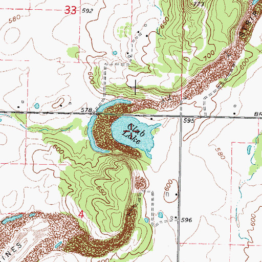 Topographic Map of Club Lake, OK