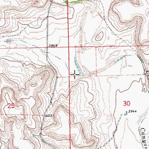 Topographic Map of Coal Springs Canyon, OK