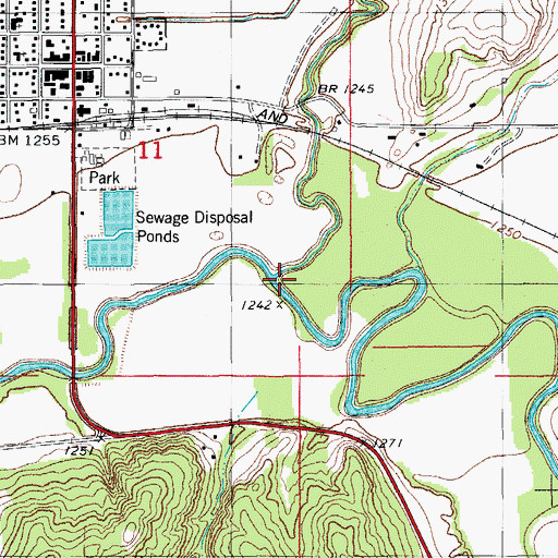 Topographic Map of Cobb Creek, OK