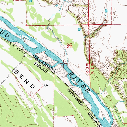 Topographic Map of Coffeepot Creek, OK
