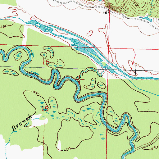 Topographic Map of Cold Springs Creek, OK