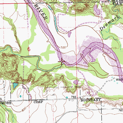 Topographic Map of Cool Creek, OK