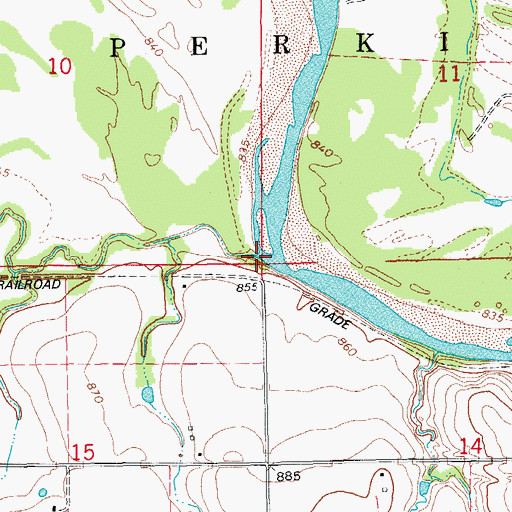 Topographic Map of Corduroy Creek, OK