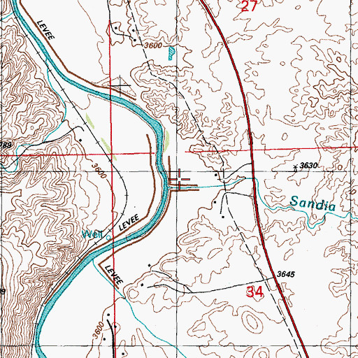 Topographic Map of Sandia Wash, AZ