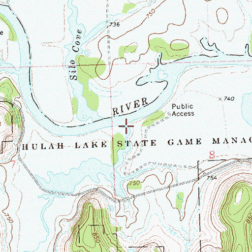 Topographic Map of Cotton Creek, OK