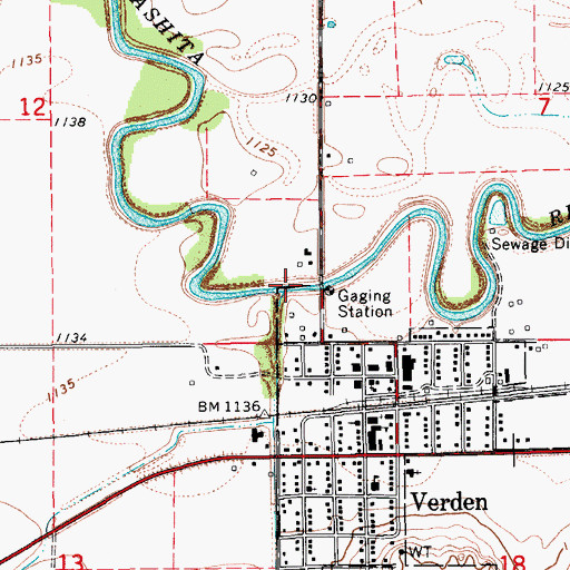 Topographic Map of County Line Creek, OK