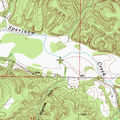 Topographic Map of Crazy Nance Hollow, OK