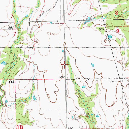 Topographic Map of Cypress School, OK
