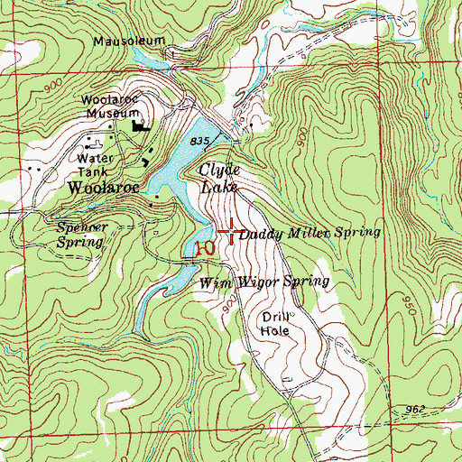 Topographic Map of Daddy Miller Spring, OK