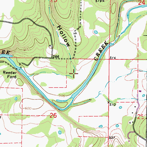 Topographic Map of Dead Man Hollow, OK