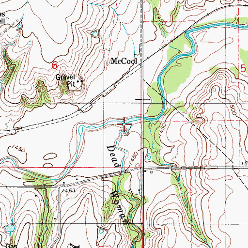 Topographic Map of Dead Woman Creek, OK