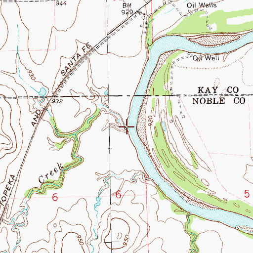 Topographic Map of Deadman Creek, OK
