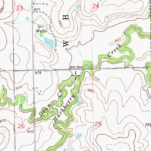 Topographic Map of Dean Creek, OK