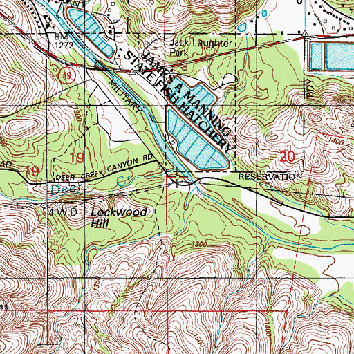 Topographic Map of Deer Creek, OK