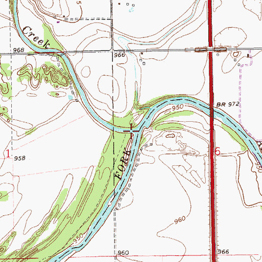 Topographic Map of Deer Creek, OK